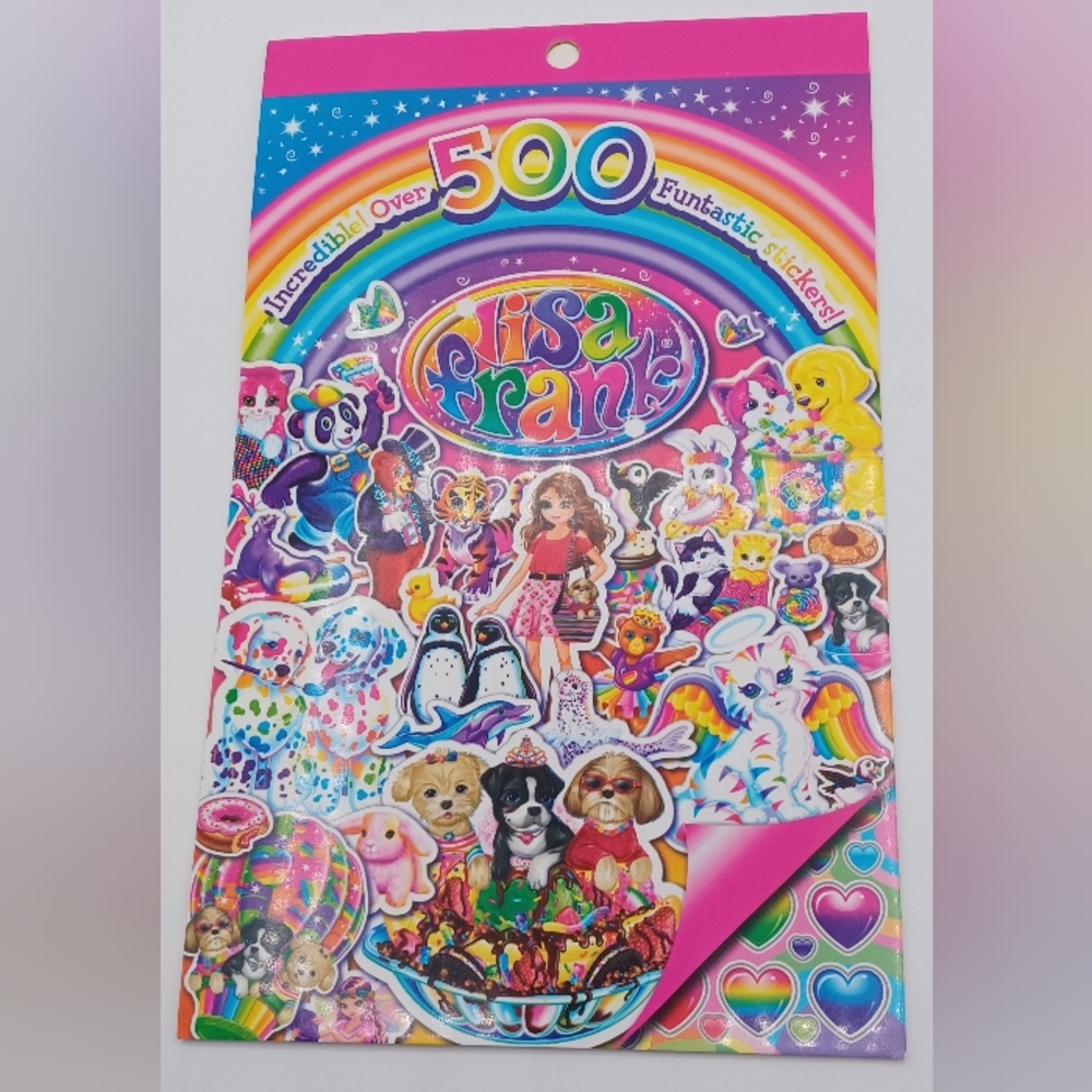 Lisa Frank Sticker Book 5 Sheets ~ 500 Stickers Lisa Frank Stickers